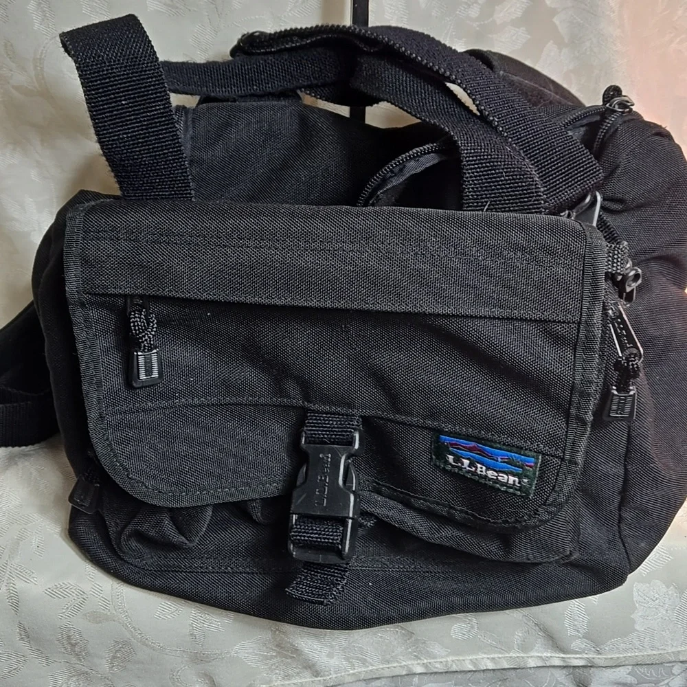 L.L. Bean Black Fabric Small Duffle Bag